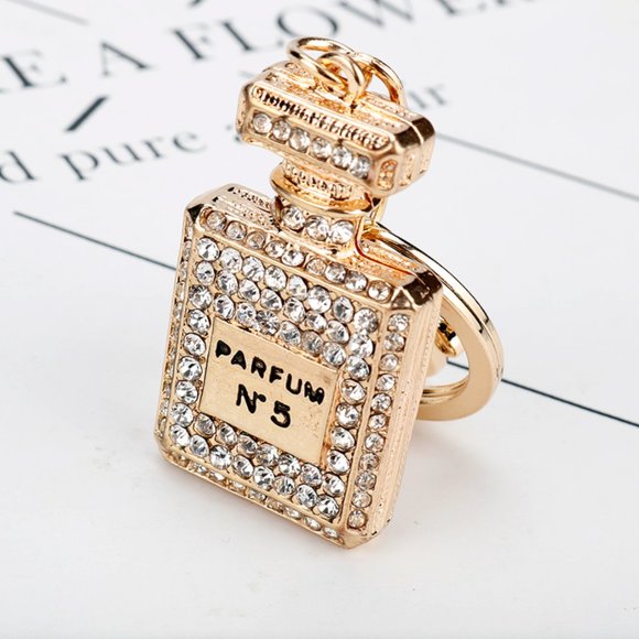 Crystal Perfume Bottle Purse Keychain Chanel - Picture 4 of 12